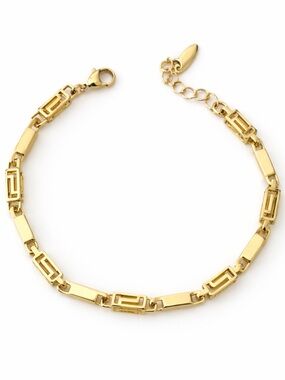 Gold Geometric Link Bracelet - Women's Fashion Bracelet